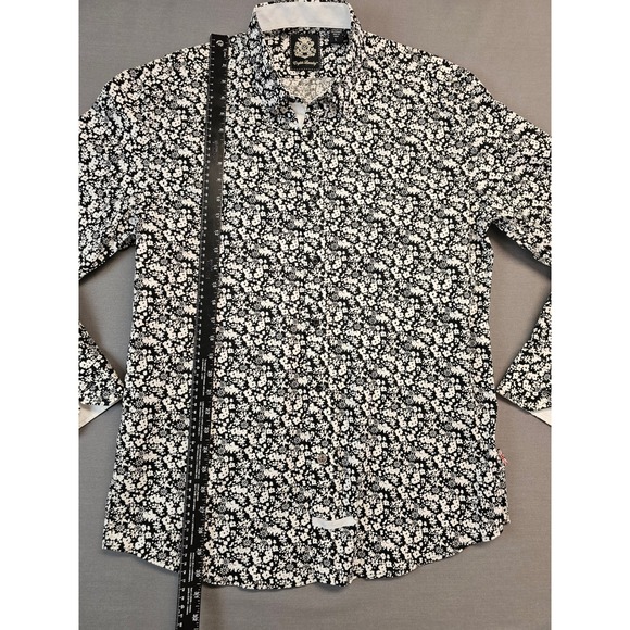 English Laundry Mens Floral Print Long Sleeve Button Down Shirt Size L - Picture 6 of 9